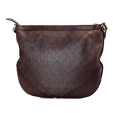 グッチ グッチシマ 斜め掛け ショルダーバッグ 145991 ブラウン レザー レディース GUCCI 【中古】